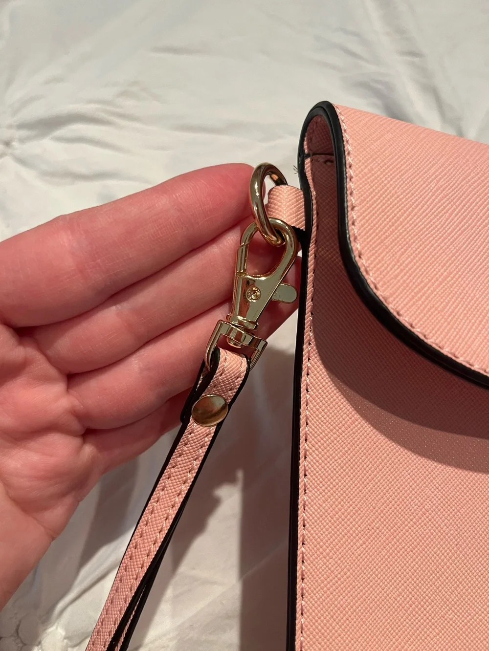 like new leather wristlet & bag charm bundle